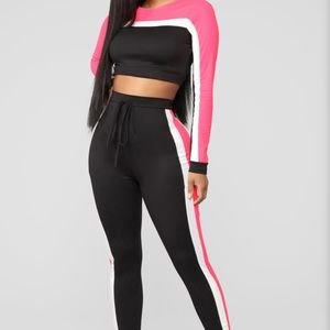 Caught Feelings Set - two piece top and pants